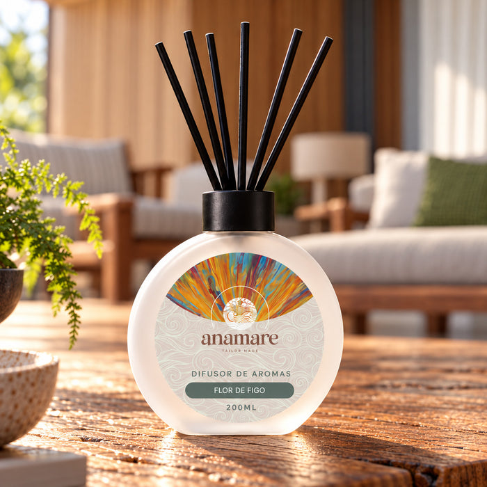 Difusor de Aromas Anamare 200 mL Flor de Figo, de perto, do Kit Layering Flor de Figo + Champanhe Toast