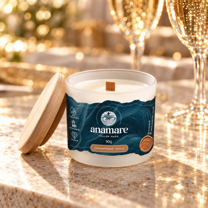 Vela aromática Moyen 90 g Champanhe Toast vista de perto