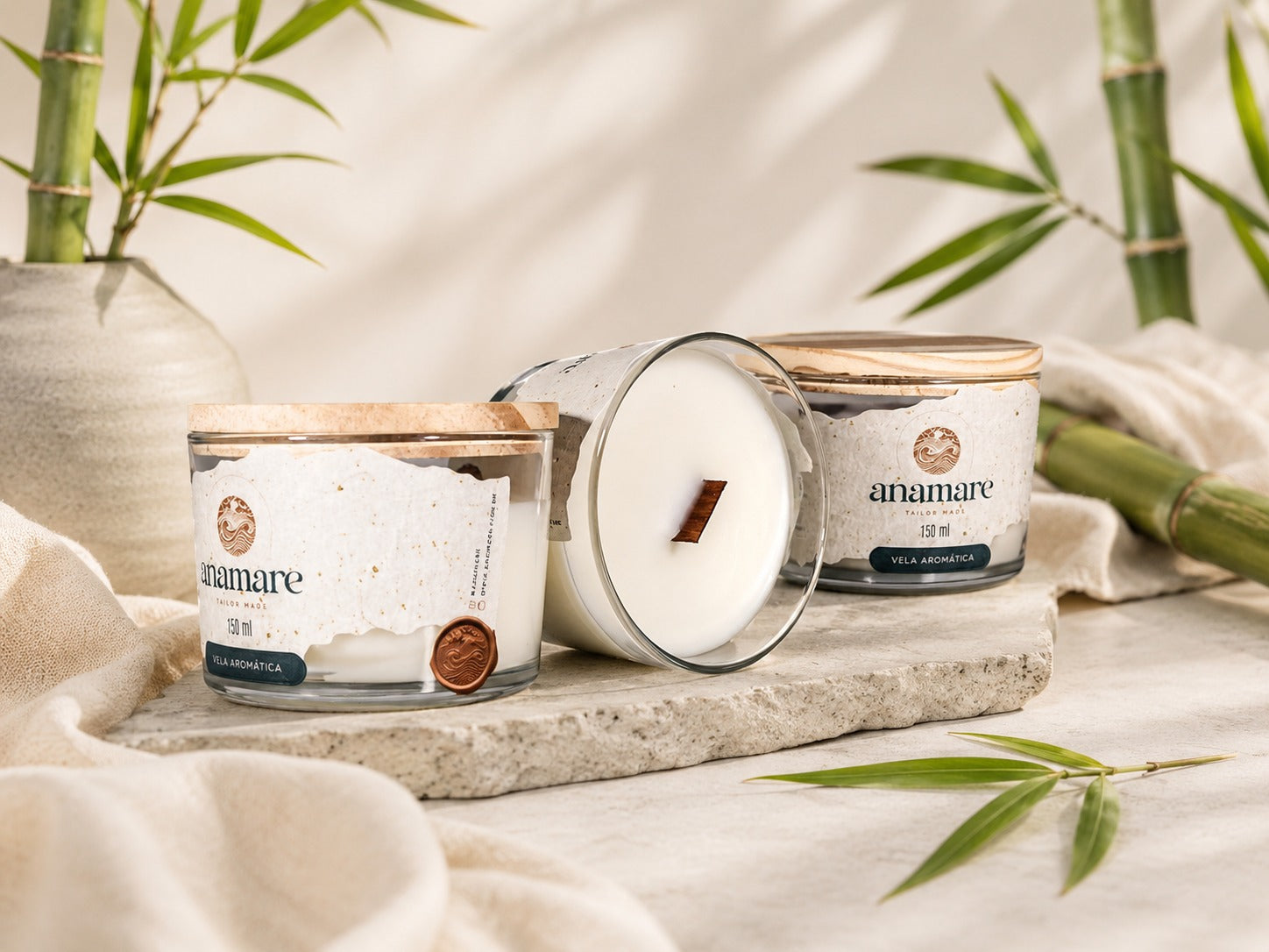 Vela Aromática | Bamboo| Moyen