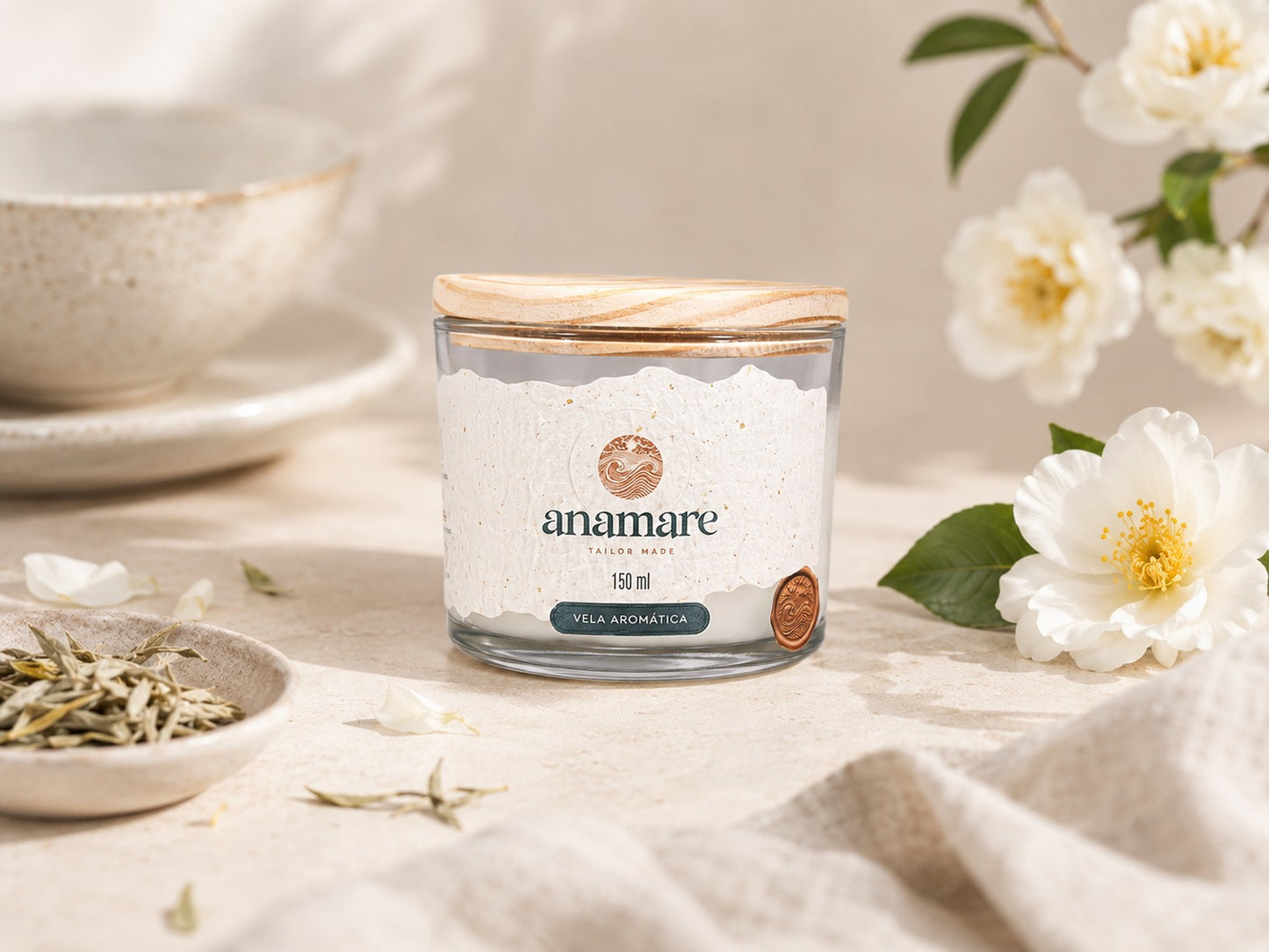 Vela Aromática | Chá Branco | Moyen